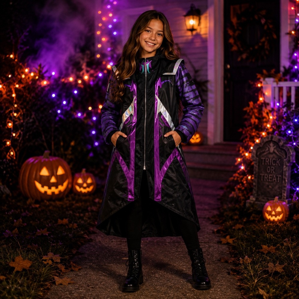 Fortnite Jacket Halloween Costume Size XL Kids Purple Black 2021 Epic Games Coat